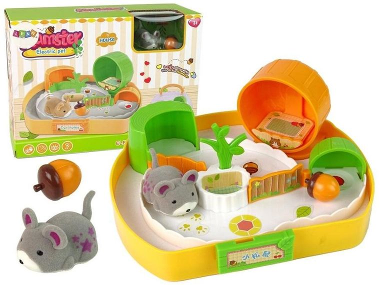Lean Toys, chomik z domkiem, zabawka interaktywna