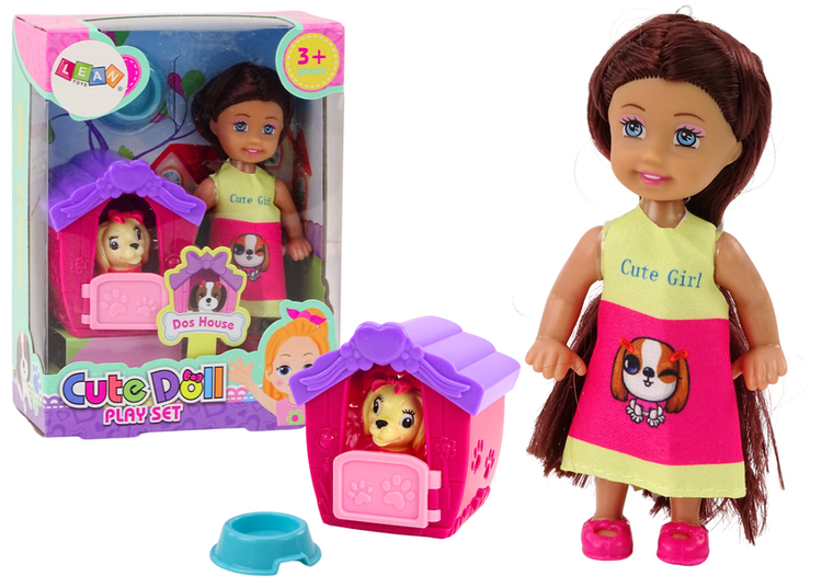 Lean Toys, Cute Doll, mini laleczka z pieskiem