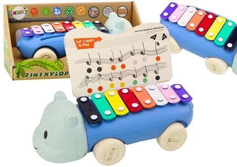 Lean Toys, cymbałki, hipopotam na kółkach instrument muzyczny