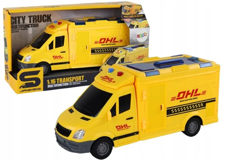 Lean Toys, DHL, pojazd dostawczy, 1:16