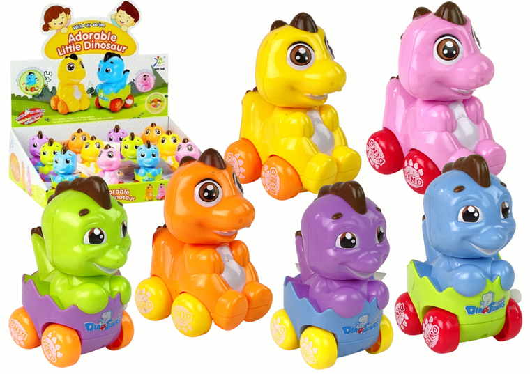 Lean Toys, dinozaur w jajku, pojazd nakręcany