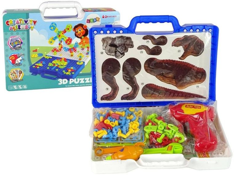 Lean Toys, Dinozaury, klocki konstrukcyjne 3D