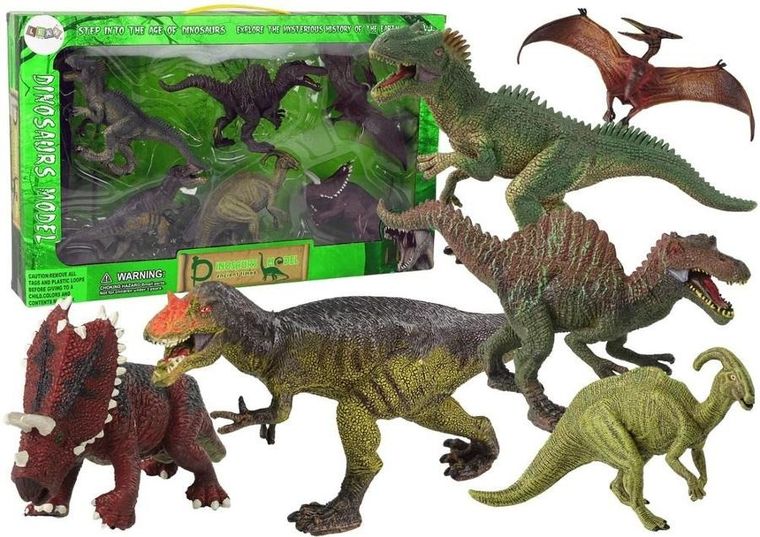 Lean Toys, dinozaury, prehistoryczne okazy, figurki