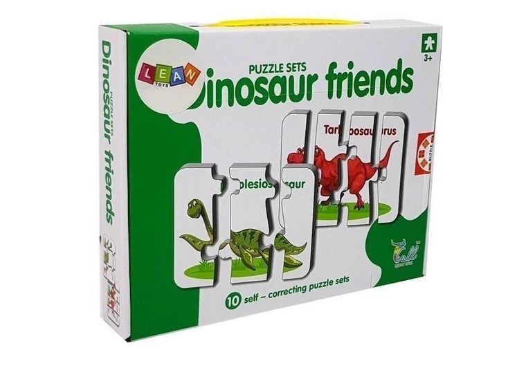 Lean Toys, dinozaury, puzzle edukacyjne, 10 elementów