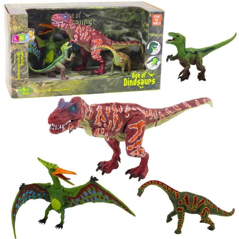 Lean Toys, Dinozaury, zestaw figurek, 4 szt.