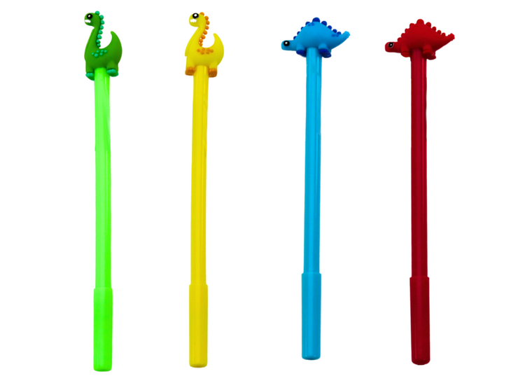 Lean Toys, długopis z dinozaurem, czarny wkład, 0.5 mm, 1 szt.