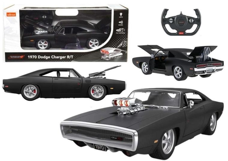 Lean Toys, dodge Charger R/C, 1:16 czarny