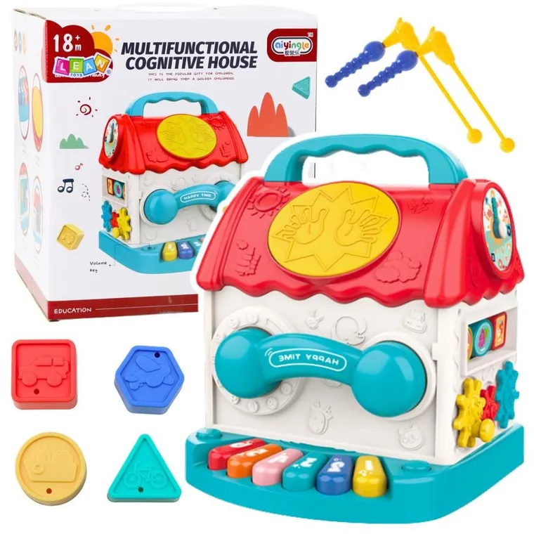 Lean Toys, domek interaktywny, kostka edukacyjna