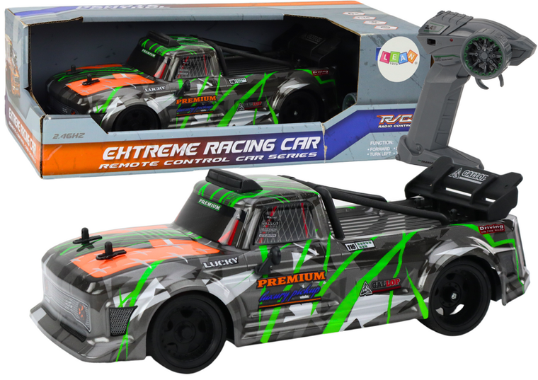 Lean Toys, Drift, pojazd zdalnie sterowany, siwo-zielony, 1:16