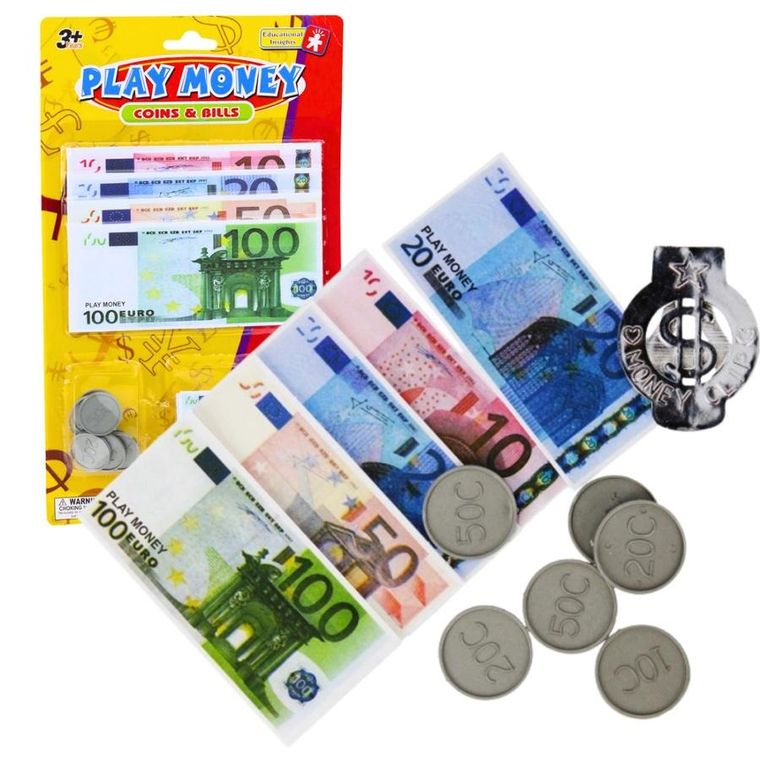 Lean Toys, Euro, banknoty i monety, pieniądze do zabawy