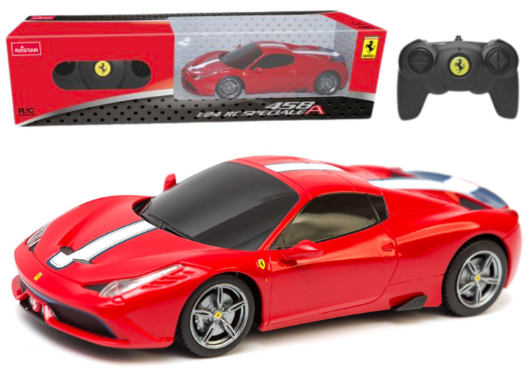 Lean Toys, Ferrari 458, pojazd zdalnie sterowany, czerwony, 1:24