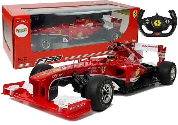 Lean Toys, Ferrari F1, pojazd zdalnie sterowany, czerwony, 1:12