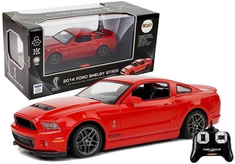 Lean Toys, Ford Shelby GT500, pojazd zdalnie starowany, czerwony, 1:24