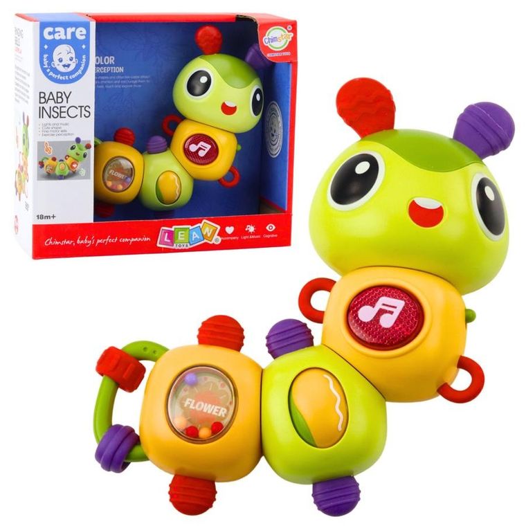 Lean Toys, gąsienica, zabawka interaktywna