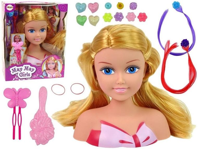 Lean Toys, głowa lalki z akcesoriami