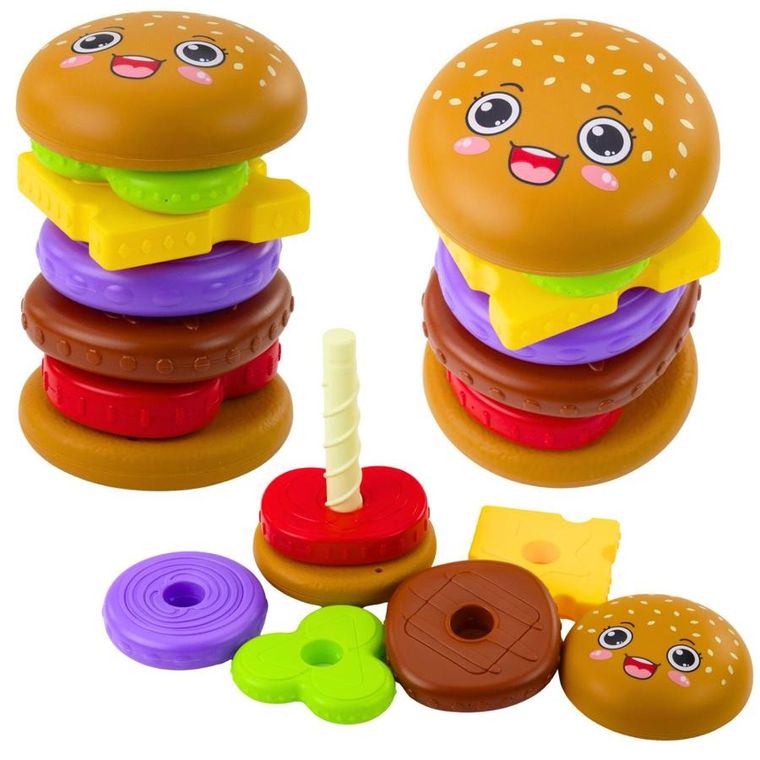 Lean Toys, hamburger, piramida, 7 elementów
