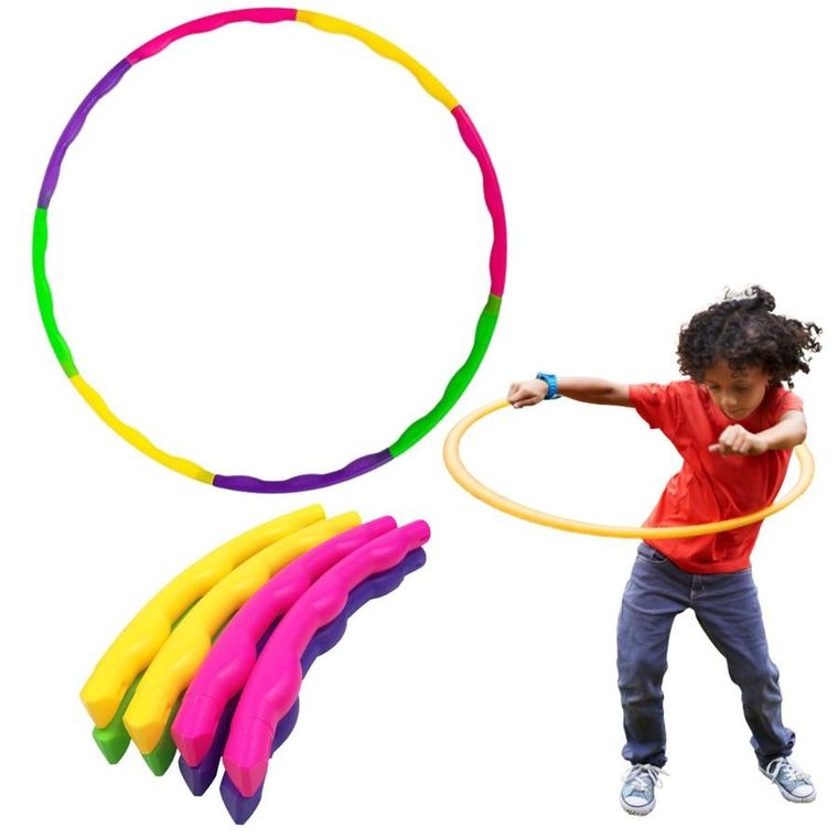 Lean Toys, hula hop z wypustkami, składany, 50 cm, 7 elementów