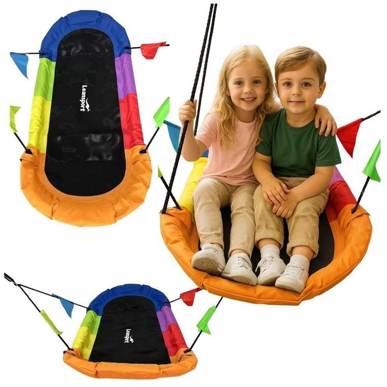 Lean Toys, huśtawka ogrodowa bocianie gniazdo, prostokątna