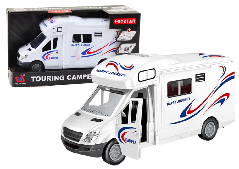 Lean Toys, kamper, pojazd interaktywny, biały