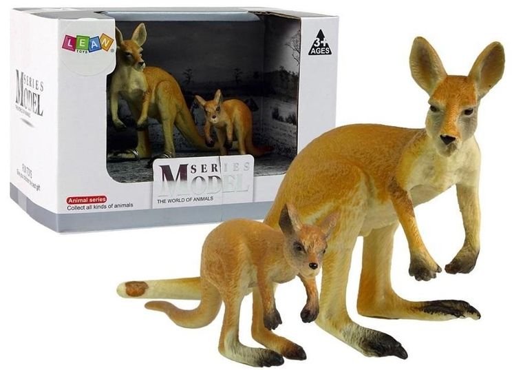 Lean Toys, kangur z młodym, figurki