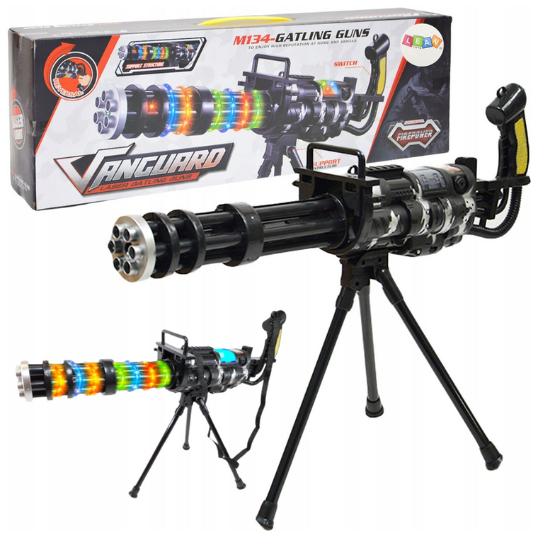 Lean Toys, karabin snajperski, zabawka interaktywna, czarny