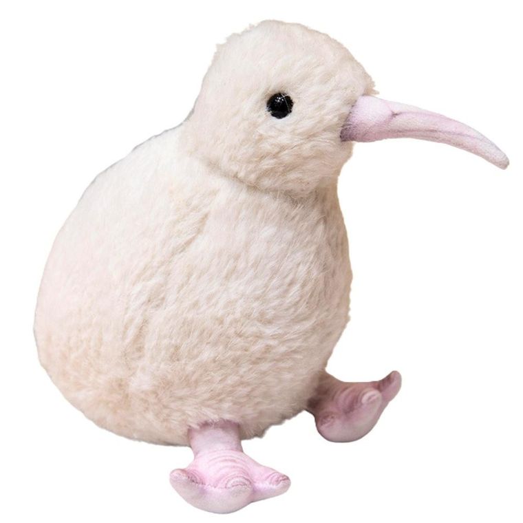 Lean Toys, Kiwi, maskotka, biały, 21 cm