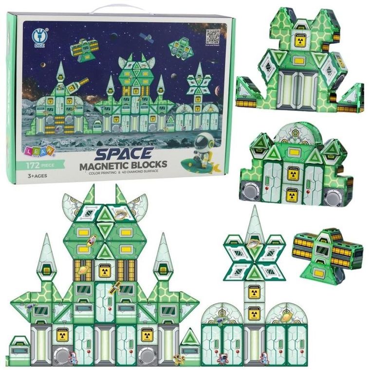 Lean Toys, klocki agnetyczne kosmos, 172 el