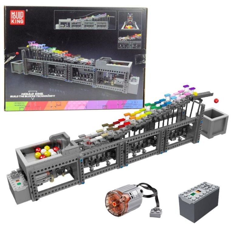 Lean Toys, klocki konstrukcyjne, kulodrom z silnikiem, 1038 elementów