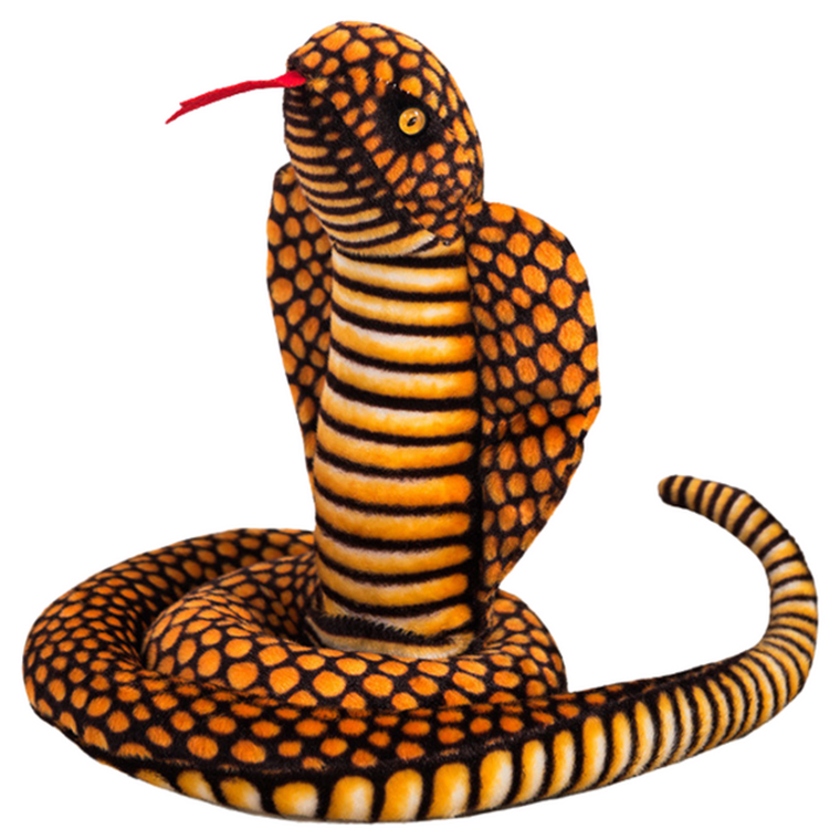 Lean Toys, kobra królewska wąż, maskotka, brązowa, 100 cm