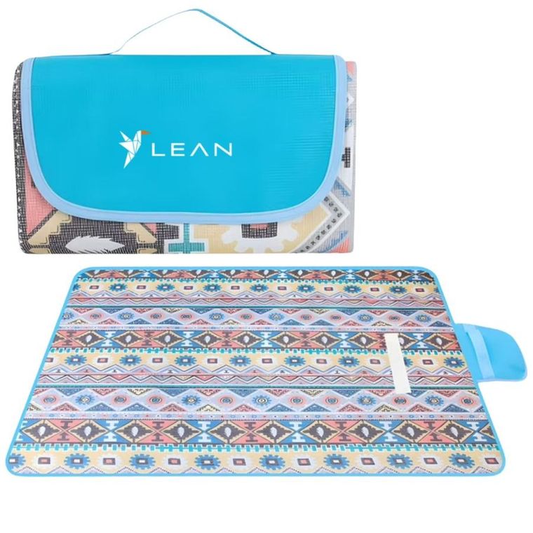 Lean Toys, koc piknikowy plażowy, składany, 200-200 cm