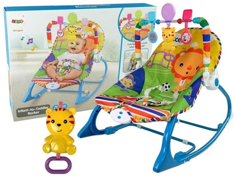 Lean Toys, kołyska-bujaczek, 2w1, tygrys