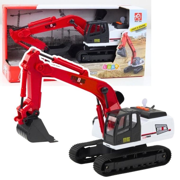 Lean Toys, koparka gąsienicowa z obrotową łyżką, 1:14