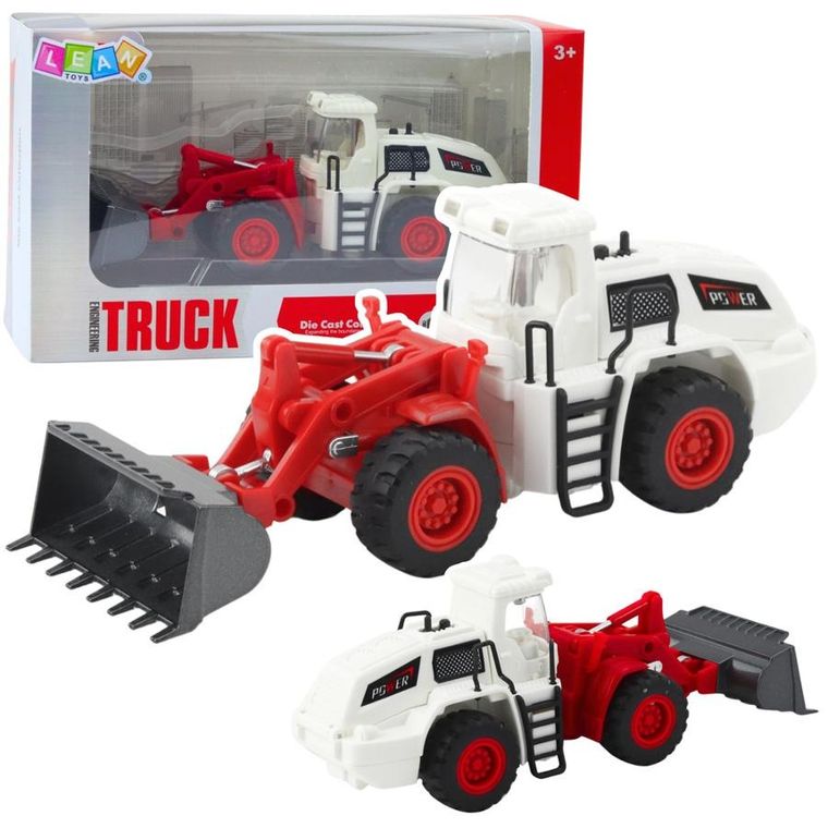 Lean Toys, koparka spychacz, interaktywny pojazd budowlany