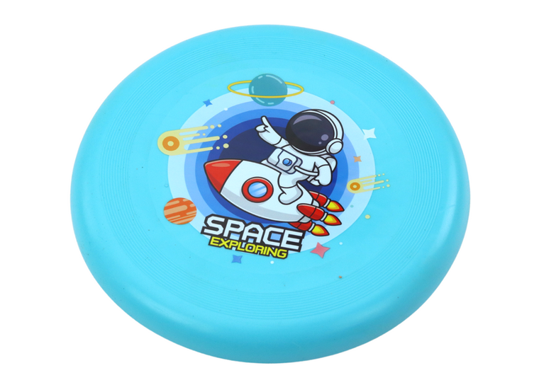 Lean Toys, kosmonauta, latający dysk frisbee, niebieski, 20 cm
