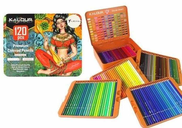 Lean Toys, kredki, 120 szt.