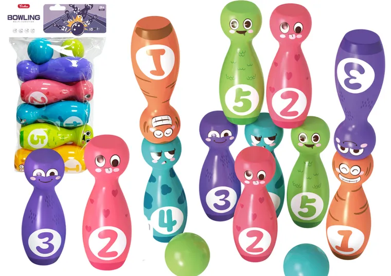 Lean Toys, kręgle, gra zręcznościowa, 10 elementów