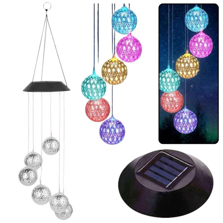 Lean Toys, lampki solarne ogrodowe LED, dzwonki, kule, marokańskie, 70 cm