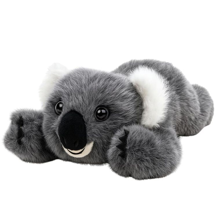 Lean Toys, leżący miś koala, maskotka, szary, 30 cm
