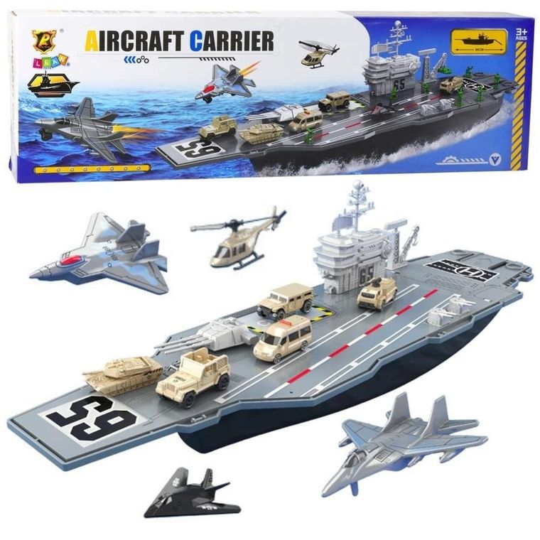 Lean Toys, lotniskowiec wojskowy z samolotami i pojazdami