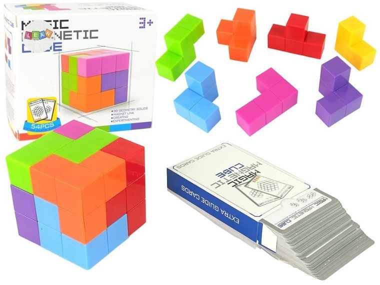 Lean Toys, magiczna kostka do układania, magnetyczna, 7 elementów
