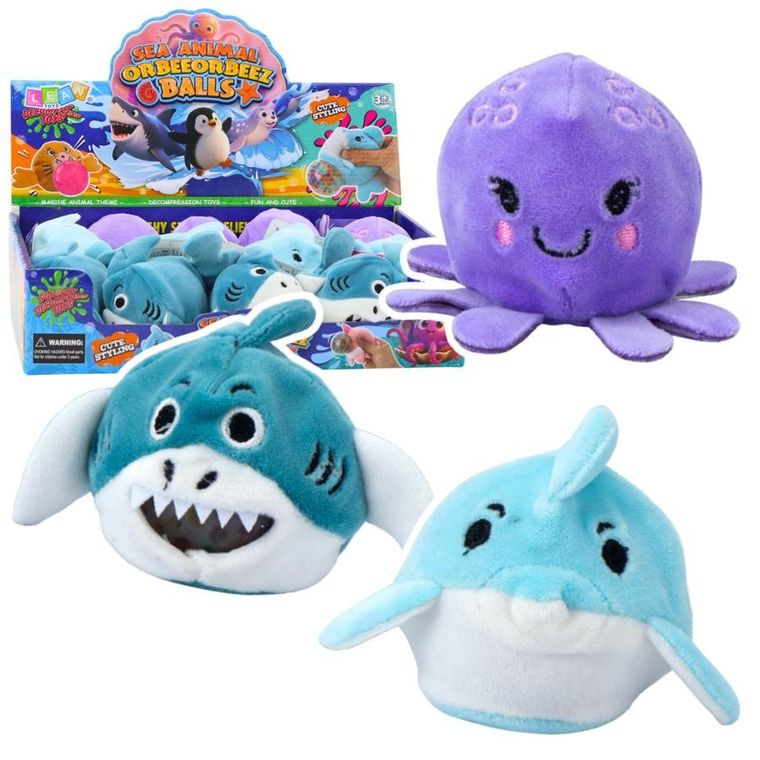 Lean Toys, maskotka sensoryczna, gniotek, zwierzęta morskie, 6 cm, 1 szt.
