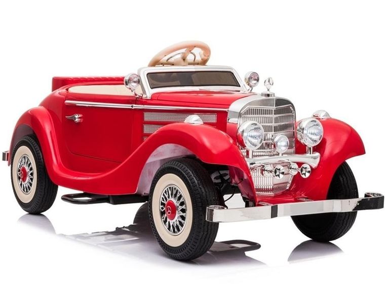 Lean Toys, Mercedes 540K, pojazd na akumulator, czerwony