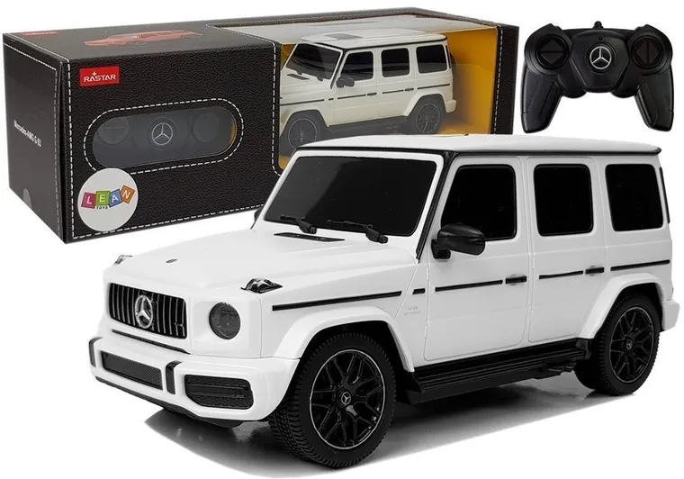 Lean Toys, Mercedes AMG G63, pojazd zdalnie sterowany, biały, 1:24