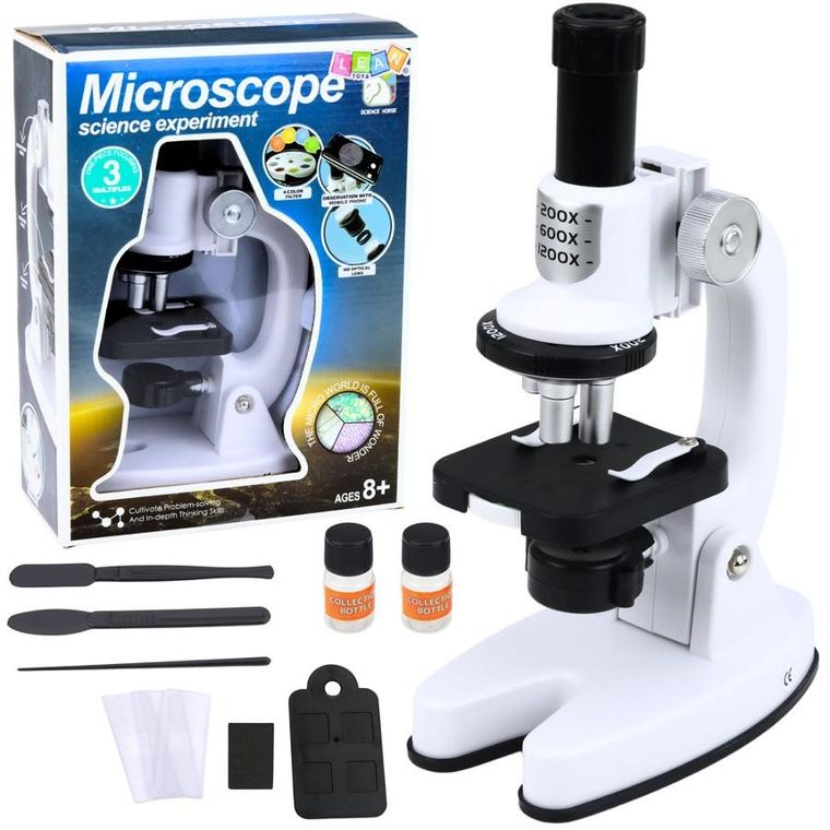 Lean Toys, mikroskop, 1200x, zestaw edukacyjny