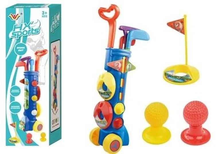 Lean Toys, mini golf, duży zestaw z wózkiem