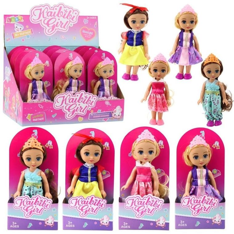 Lean Toys, mini laleczka, księżniczka z akcesoriami, 17 cm, 1 szt.