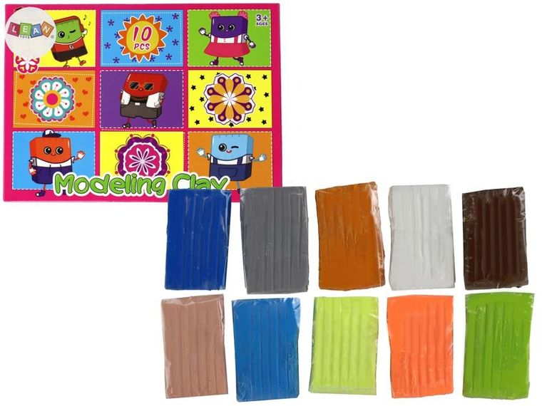 Lean Toys, modelina, masa plastyczna, 10 kolorów