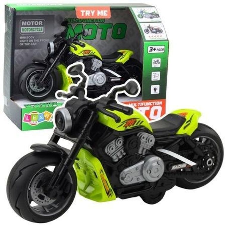 Lean Toys, motocykl na baterie, zielony