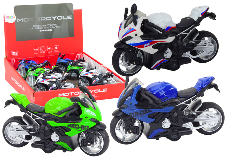 Lean Toys, motocykl sportowy z napędem frykcyjnym, 1 szt.
