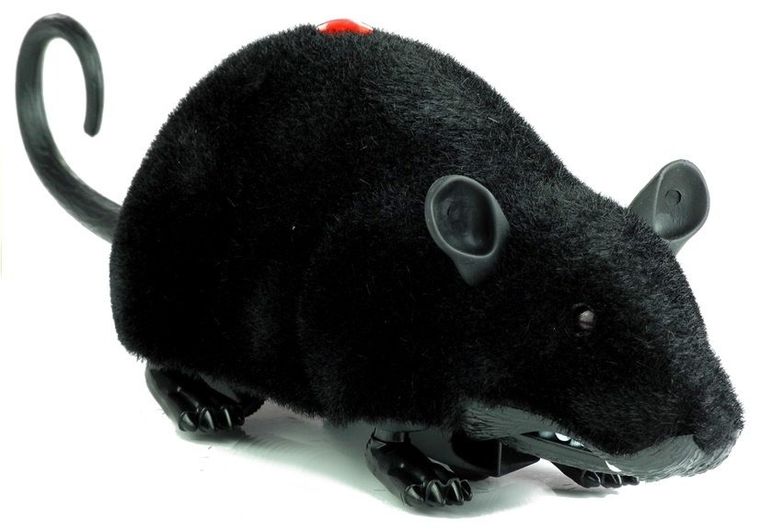 Lean Toys, mysz zdalnie sterowana, czarna